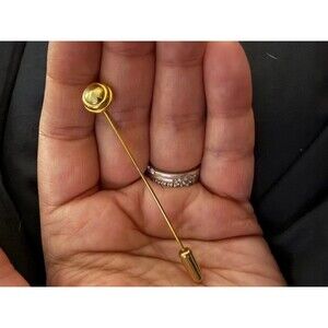 Gold Tone Dome Button Stick Pin 1978-83
